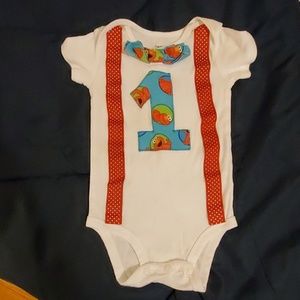 Custom 1st Birthday Elmo Onesie